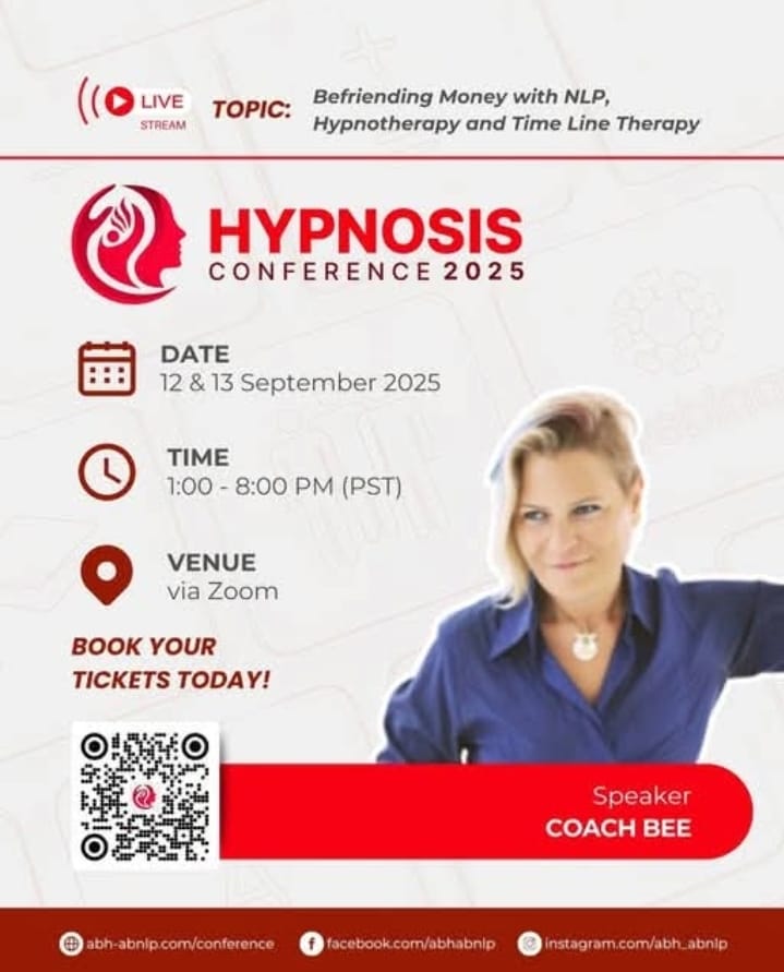 Original Hypnosis Conference 2025 poster featuring Coach Bee